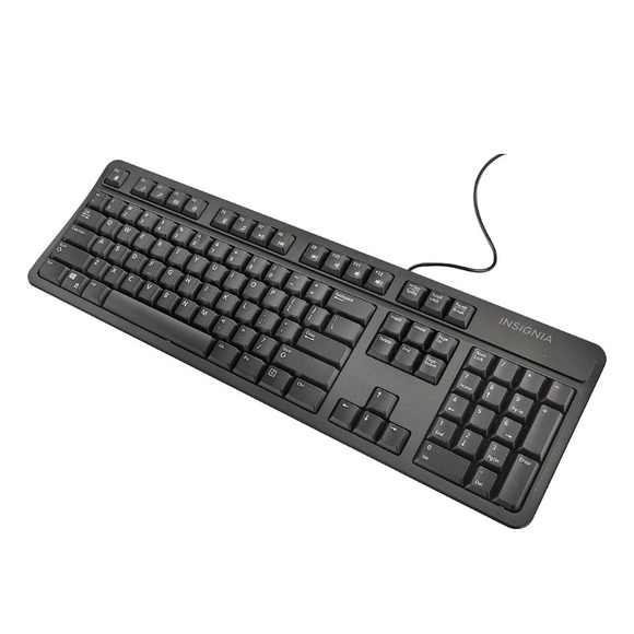 Insignia Full-size Wired USB Keyboard - Black - Picture 3 of 8